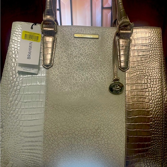 New Authentic Brahmin  Alice Carry all in Rose gold Bag - Picture 1 of 8